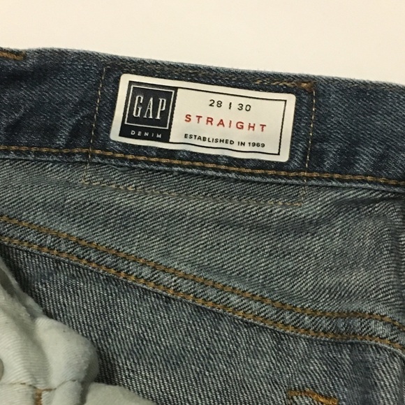 Gap Dark Wash Denim Straight Leg Jeans Straight Vintage Sahara - Picture 10 of 10